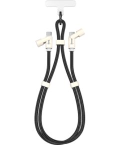 Sbox LANYARD BLACK Type-C -Type-C 1.5m Black Data USB kabeļi