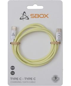 Sbox Type C - Type C M/M 1m yellow TYPEC-1-Y Data USB kabeļi