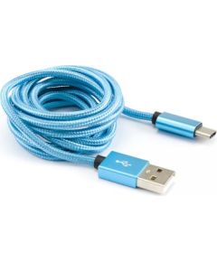 Sbox USB->Type C M/M 1.5m CTYPE-1.5BL Blue Data USB kabeļi
