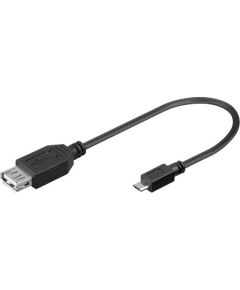 Sbox USB A F.->MICRO USB M. 0.1M USB F-MICRO M Дата USB-кабели