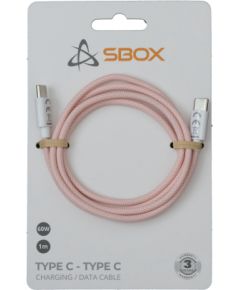 Sbox Type C - Type C M/M 1m pink TYPEC-1-P Data USB kabeļi