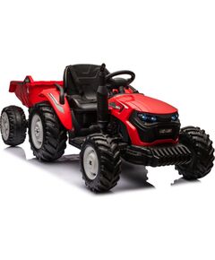 Lean Cars HC-306 Red Battery Tractor With 24V Trailer Детский электромобиль
