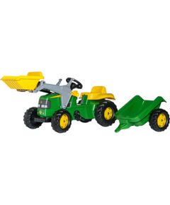 Rolly Toys Pedāļu traktors ar kausu  un piekabi John Deere  (2,5-5 gadiem) Vācija 023110 Bērnu elektriskās automašīnas
