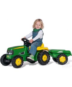 Rolly Toys Bērnu traktors ar pedāļiem ar piekabi rollyKid John Deere  (2,5-5 gadiem) Vācija 012190 Bērnu elektriskās automašīnas
