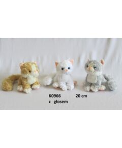 Sun Day Plīša kaķis ar skaņu 20 cm (K0966) dažādas 131331 Mīkstās rotaļlietas