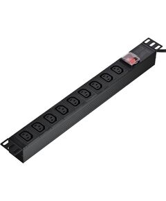 A-lan Alantec PZ010 power extension 1.8 m 9 AC outlet(s) Indoor Black Strāvas pagarinātāji