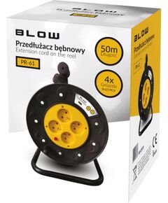 Blow PR-61 extension cord 4-sockets with grounding 50m PVC drum 3x2.5mm Новинки Для дома и сада 