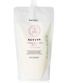 Kemon Actyva Colore Brillante Protection and Shine Mask Refill - Náplň posilující masky pro lesk a ochranu barvených vlasů 500ml Smaržas - NESAKĀRTOTS