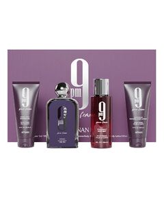 Afnan 9PM Pour Femme Dárková sada EDP 100 ml, sprchový gel 100 ml, tělový závoj 150 ml a tělové mléko 100 ml 100ml Dāvanu komplekti
