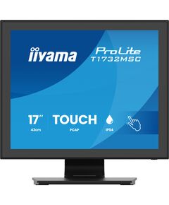 Монитор iiyama 17" PCAP безрамочный спереди, 10-точечный сенсорный экран, 1280x1024, динамики, VGA, DisplayPort, HDMI, 225cd/m2 (с сенсорным экраном), USB-интерфейс, встроенный блок питания, мультитач с поддержкой ОС. LED / LCD мониторы
