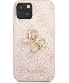 Guess PU 4G Metal Logo Case Aizsargapvalks priekš iPhone 13 / rozā Neoriģinālie Maciņi