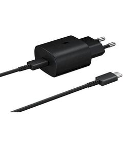 Samsung EP-T1510EBE + EP-DA705BBE Tīkla lādētājs 15W + USB-C uz USB-C datu kabelis melns (OOB Bulk) Telefonu lādētāji 220v