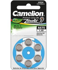 Camelion A675/DA675/ZL675 Zinc air cells 6 pc(s) Baterijas un akumulatori