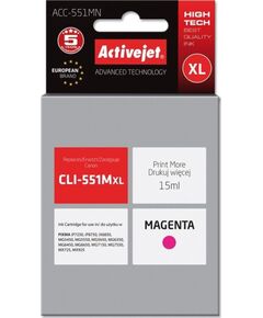 Activejet ACC-551MN Canon CLI-551M; Supreme; 15 ml; MAGENTA) Новинки Компьютерная техника