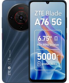 ZTE Blade A76 5G 17,1 cm (6.75") Dual SIM USB Type-C 6 GB 128 GB 5000 mAh black Новинки Компьютерная техника