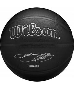Basketbola bumba Wilson NBA Player Evergreen LeBron WZ4026801XB 7 melna Basketbolam