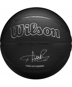 Basketbola bumba Wilson NBA Player Evergreen Giannis WZ4026701XB 7 melna Basketbolam