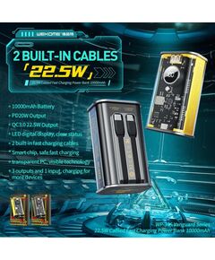 Powerbank Wekome WP-345 Vanguard Series 10000 mAh Fast Charging PD 20W + QC 22.5W Новинки Компьютерная техника