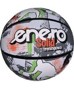 Basketbola bumba Enero Solid R.7 pelēki balta Basketbolam