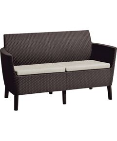 Keter Садовый диван двухместный Salemo 2 Seater Sofa, Коричневый Dārza krēsli