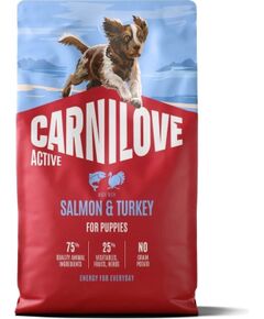 CARNILOVE ACTIVE DOG SALMON&TURKEY PUPPIES 4kg Suņu barība