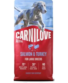 CARNILOVE ACTIVE DOG SALMON&TURKEY AD. LARGE 12kg Suņu barība