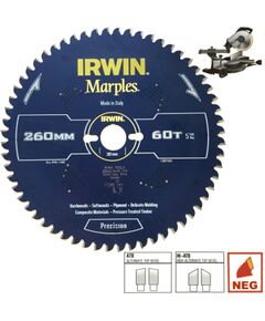 Griešanas disks kokam Irwin Marples; 300x3,2x30,0 mm; Z48 Zāģripas