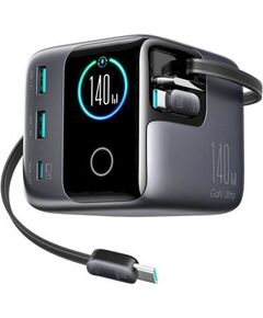 Joyroom JR-TRD01 Desktop Charger GaN Fast Charger U+U+C Зарядное устройство PD 140W PD3.1 PPS AFC SCP FCP QC3.0 со встроенным 2x Type-C кабелем PD 100W / серый Автомобильные зарядные устройства