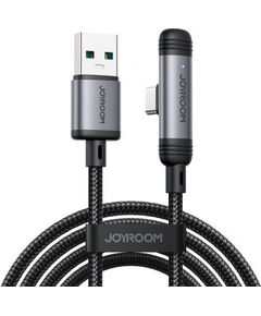 Joyroom USB - Type-C EnjoyX Series 90 Degree Cable A56 Uzlādes kabelis priekš 3A, 480mb/s, 1.2m / melns Data USB kabeļi