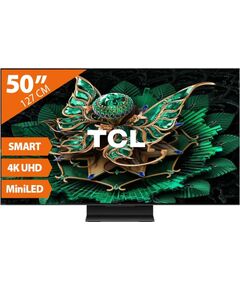 TCL 50MQLED85K Mini LED (127 cm (50 inches), black, UltraHD/4K, HDR PREMIUM TV with Google TV, 144Hz panel) Televizori