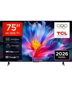 TCL 75P6L (189.3 cm (75 inches), black, UltraHD/4K, AiPQ Processor, Google TV) Televizori