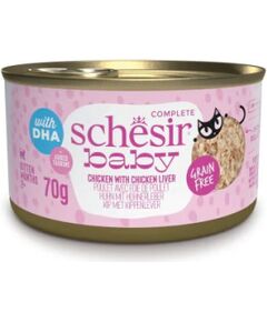 Agras Pet Foods SCHESIR Baby Chicken with liver in broth - wet food for kittens - 70g Barība