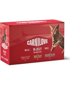 CARNILOVE CAT POUCH JELLY MULTIPACK 12X85g Barība