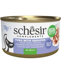 Agras Pet Foods SCHESIR Tuna with grouper in jelly - wet cat food - 70g Barība