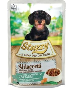 Agras Pet Foods STUZZY Shreds with rabbit and vegetables - wet dog food - 100 g Suņu barība