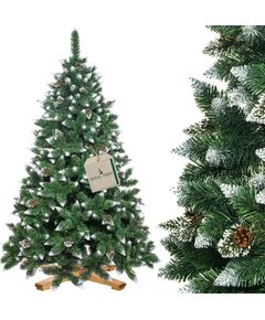 Mākslīgā Ziemassvētku eglīte Premium Royal Trees Springos CT0191 220 cm, sniegota dimanta priede ar čiekuriem Mākslīgās egles