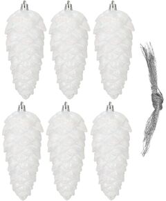 Ziemassvētku eglīšu bumbiņas čiekuri  Springos CA1170 6 gab 14 cm  Eglīšu rotājumi
