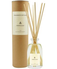 The Olphactory, Cedar & Oud, Fragrance Sticks, Woody, Aroma Reed Diffuser, 250 ml Telpu aromāti