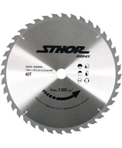 Griešanas disks kokam Sthor 08845; 350x30 mm; Z40; 3,2 mm Zāģripas