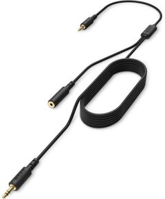 Vads Nzxt ST-ACCC1-WW, 2 x 3.5mm, Male/Female, 3.5mm TRRS, Male, 2 m, Black Новинки Компьютерная техника