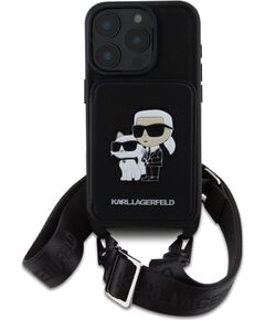Karl Lagerfeld Saffiano Crossbody Maciņš priekš Apple iPhone 16 Pro Max Neoriģinālie Maciņi