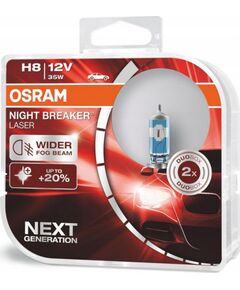 Osram Night Breaker Laser +150% 2 gen H8 12V 35W duobox Autospuldzes