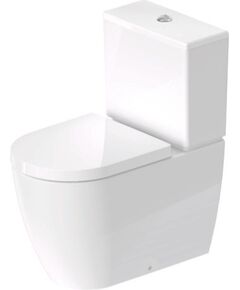 Duravit pods ar QR/SC vāku ME by Starck, 370x650 mm, universāls izvads, pievads no apakšas, balts Tualetes Podi uz grīdas