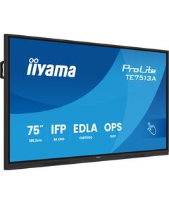 Monitors iiyama IIYAMA TE7513A-B2AG 190,5cm 75 collas iiWare21E EDLA -Google-GMS-apps Android 14 16 summer 2026 Octa-core SOC 8/128GB 40 punktu skārienekrāns Monitori