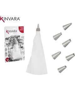 Кондитерский мешок с 7 насадками, 3.5×14×7 см, 86987, Kinvara формы для выпечки