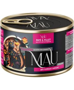 Dolina Noteci MAU Pate and Fillet Sterilised Goose with rabbit and raspberries - wet cat food - 185g Barība