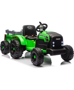 Lean Cars CH9959B Battery Operated Tractor with Trailer Light Green 24V Детский электромобиль