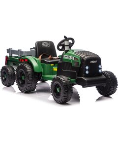 Lean Cars CH9959B Battery Operated Tractor with Trailer Dark Green 24V Детский электромобиль