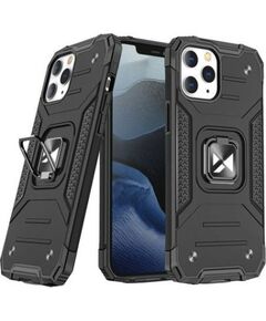 Wozinsky Apple  iPhone 12 Pro Max Ring Armor Case Kickstand Tough Rugged Cover Black Neoriģinālie Maciņi