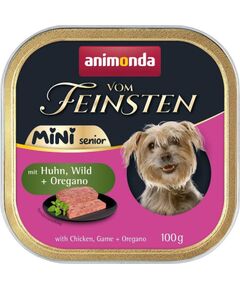 ANIMONDA Vom Feinsten Senior Mini Chicken with game and oregano - wet dog food - 100g Suņu barība
